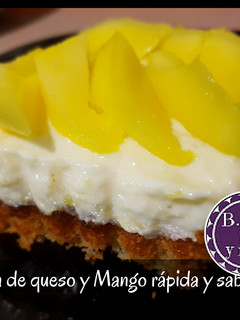 Una foto de Tarta de queso y Mango rápida y sabrosa