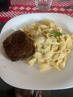 Foto de Fettucine 4 queijos com filé