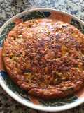 Tortilla de batata (camote, boniato) y zanahorias