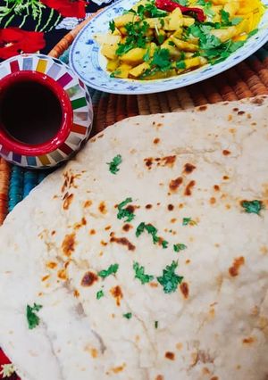 A picture of Garlic and coriander Naan.