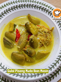 Gambar 👩🍳Gulai Pisang Muda Ikan Masin