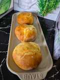 Bun's farcies au boeuf et cheddar et lardons crème fraîche cheddar