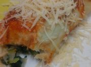Una foto de panqueques de acelga sin leche
