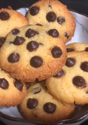 Una foto de Galletas de mantequilla y chips de chocolate