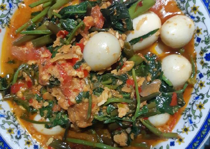 Cah kangkung telor puyuh