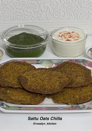 A picture of Healthy Sattu Oats Chilla.