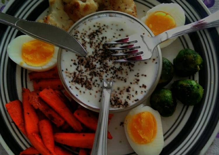 Vegetable stir fry  and boiled egg