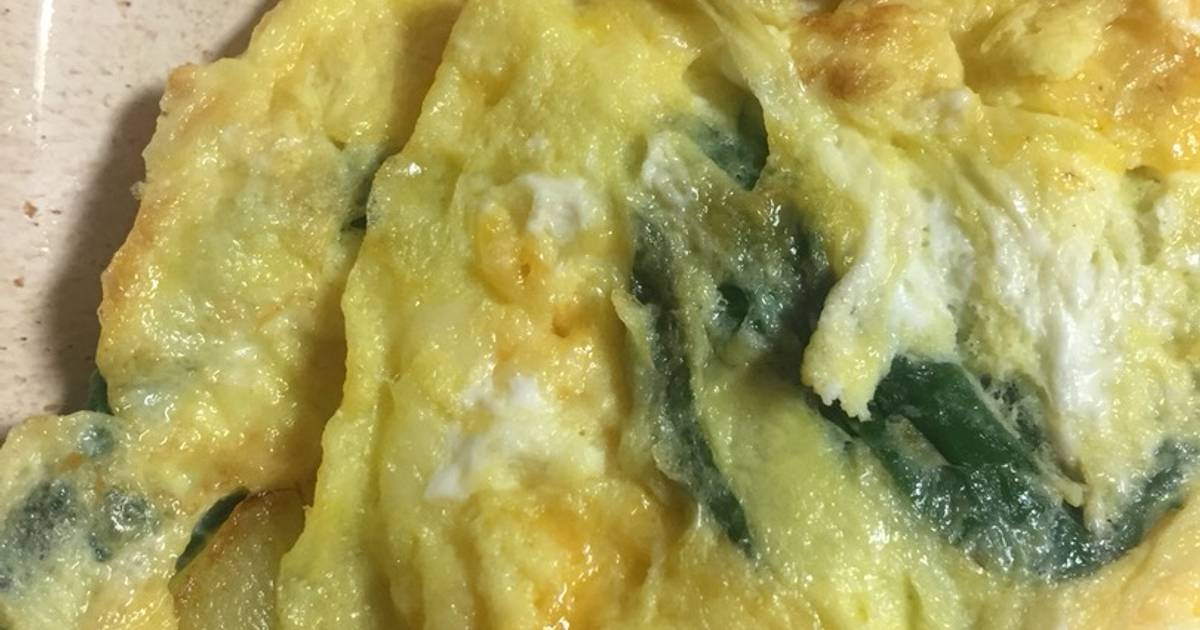 Tortilla de huevo con espinaca y zucchini Receta de karim Cookpad