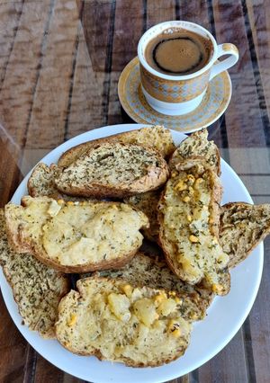 Foto resep Garlic oats cheese bread