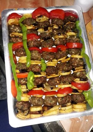 صورة لوصفة كفتة مع الخضر