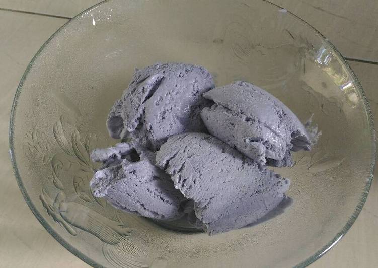 Ice cream ubi ungu dari kolak sisa🍦🍦🍦😁😁