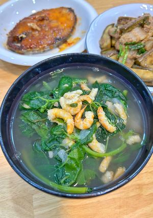 Hình của món Canh Mồng Tơi Rau Dền Tôm Khô.