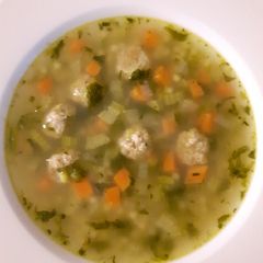 A picture of Italian Wedding Soup.