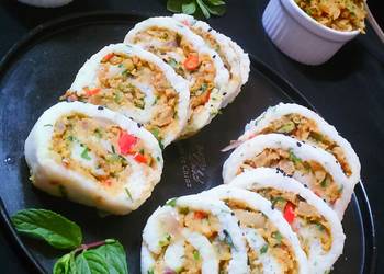 Easiest Way to Recipe Appetizing Veg Sushi with leftover rice