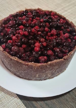 Nyers vegán áfonyás "sajttorta" recept fotója