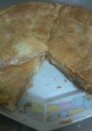 Una foto de Tarta de paleta, queso y tomate