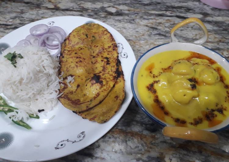 How to Prepare Perfect Pakora kadhi with missi roti