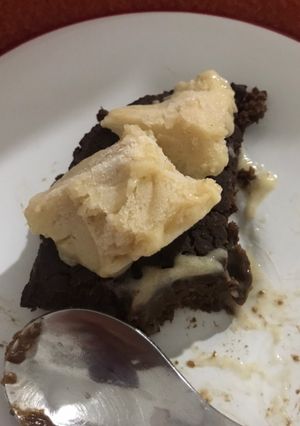 Una foto de Brownie de porotos