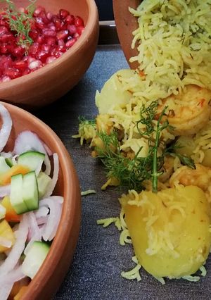 A picture of PRAWN AKHNI #CookpadApp #Ricecompetition.
