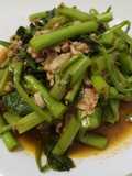 ผัดเผ็ด​ผักบุ้ง​(หมู)​