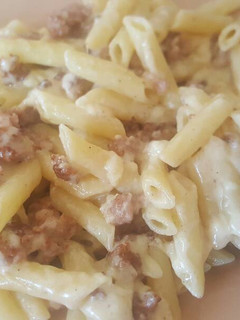Una foto de Macarrones carbonara