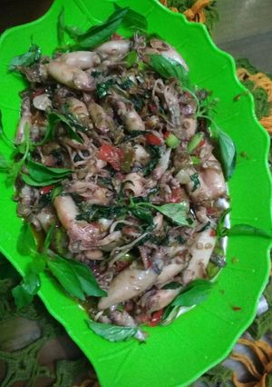 Foto resep Cumi asin tumis pete kemangi