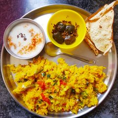 A picture of Toor dal and rice khichdi.