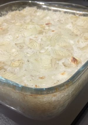 A picture of Plain baked white rice 🍚.