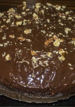 Una foto de Torta 1 2 3 4 (variante vegana bañada en chocolate)