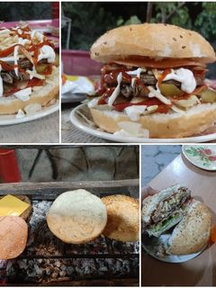 عکسی از دستور همبرگر ذغالی 😋