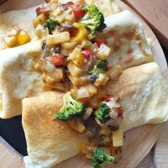 A picture of Savoury Crepes.