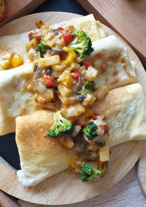 A picture of Savoury Crepes.