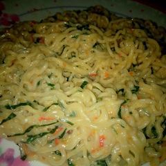 Creamy sauce noodles A picture of Creamy sauce noodles.