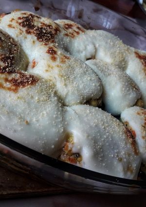 Una foto de Zapallitos rellenos vegetarianos