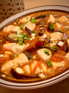 番茄燒豆腐( 含五辛 ) 的食譜成品照片