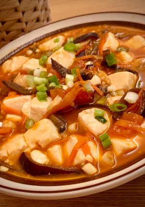 番茄燒豆腐（ 含五辛 ） 的食譜成品照片