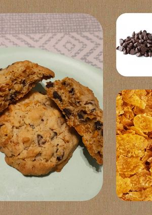 Une photo de Cookies corn flakes et pépites chocolat 🍫