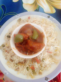 A picture of Vegetables fried rice.