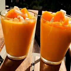 A picture of Mango tender coconut smoothie.