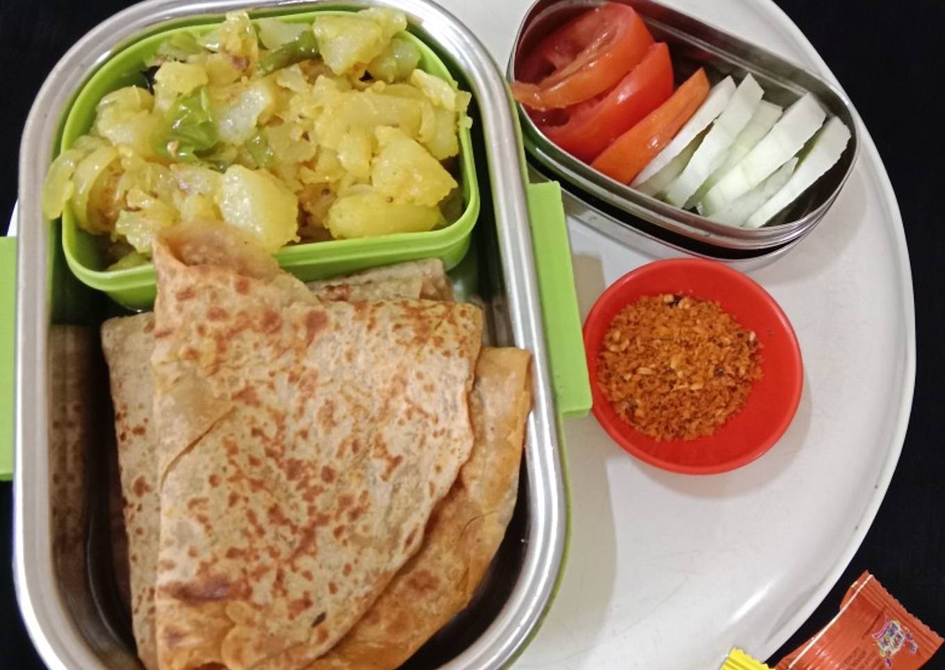 Masala Paratha and aloo sabzi