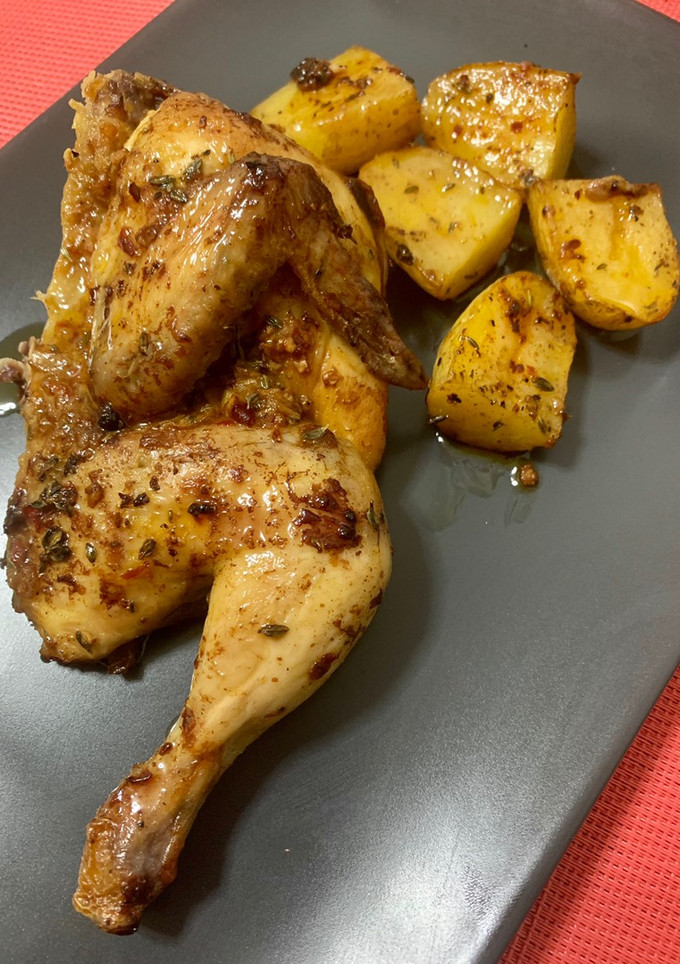 Una foto de Picantón picantito al horno