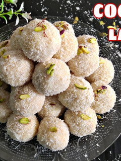 A picture of Mawa Coconut Ladoo.