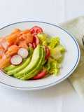 Salade de saumon fumé - Vinaigrette moutarde et sésame