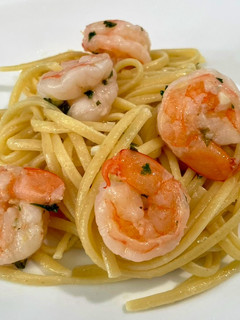 A picture of Shrimp Scampi with Linguine.