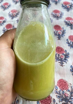 รูปของ น้ำแอปเปิ้ล🍎ฝรั่ง🍋มะนาวและกระชาย