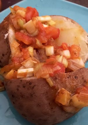 Una foto de Papas con guiso