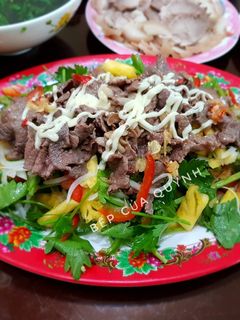 Hình của món Salad ớt chuông thịt bò.