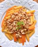 Nui Ống Xào Phủ Thịt Băm Rang