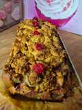 Cake croustillant à la rhubarbe et aux framboises 😃