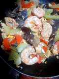 ฟักแม้วผัดกุ้ง